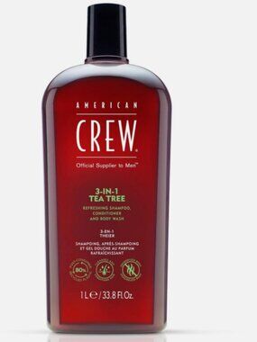 American Crew 3-in-1 Tea Tree Shampoo Conditioner & Body Wash 33.8 oz NEW